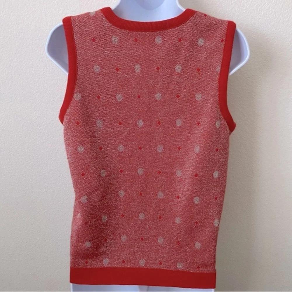 Red Polka Dot Knit Vest
